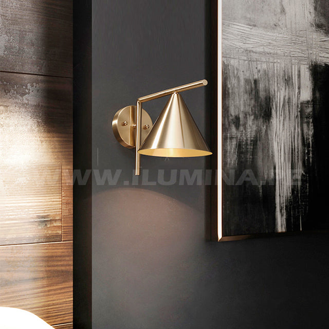 LÁMPARA DE PARED INTERIOR ZAFIRO GOLD LED + FOCO LED FILAMENTO G45 4W E27 TRANSPARENTE