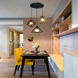 LÁMPARA COLGANTE ALMENDRA BLACK ART DECO + FOCO LED TRANSPARENTE A60 4W LUZ CÁLIDA