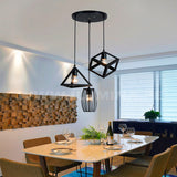 LÁMPARA COLGANTE ALMENDRA BLACK ART DECO + FOCO LED TRANSPARENTE A60 4W LUZ CÁLIDA