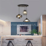 LÁMPARA COLGANTE ALMENDRA BLACK ART DECO + FOCO LED TRANSPARENTE A60 4W LUZ CÁLIDA