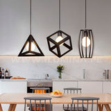 LÁMPARA COLGANTE ALMENDRA BLACK ART DECO + FOCO LED TRANSPARENTE A60 4W LUZ CÁLIDA