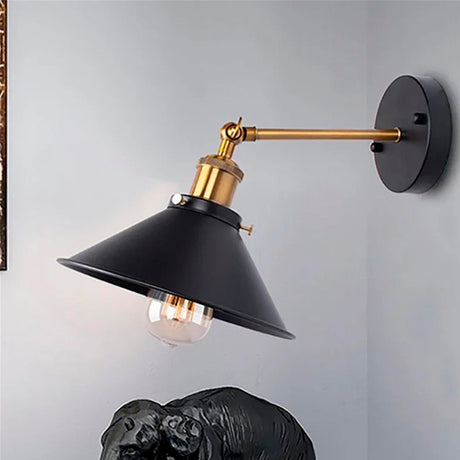 LÁMPARA DE PARED INTERIOR BLACK AND GOLD LUCIANA - SIN FOCO