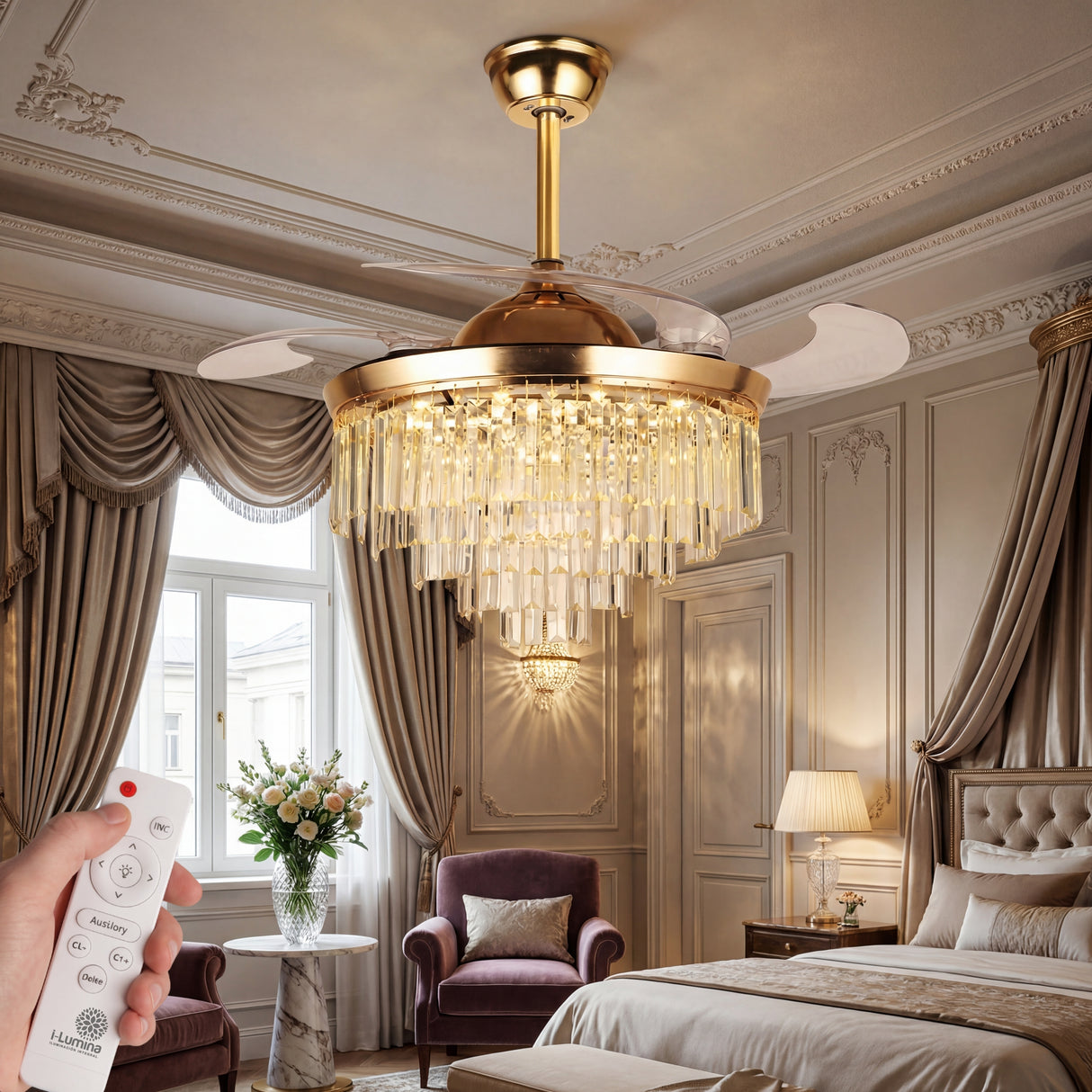 ventilador de techo silencioso para suite de lujo i-lumina