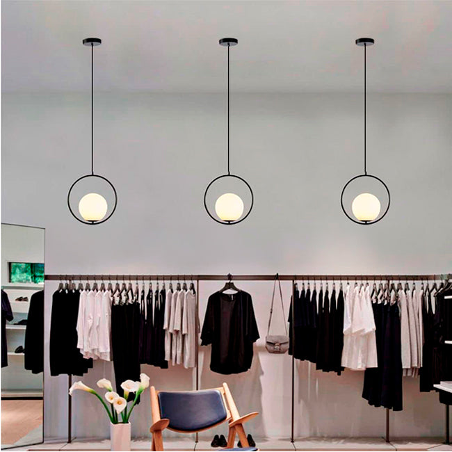 LÁMPARA COLGANTE TRAZZO LUX BLACK LED - SIN FOCO