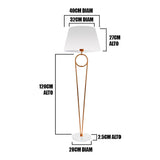 LÁMPARA DE PIE OLINDA GOLD AND WHITE - SIN FOCO