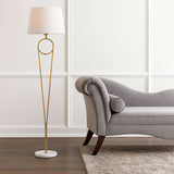 LÁMPARA DE PIE OLINDA GOLD AND WHITE - SIN FOCO