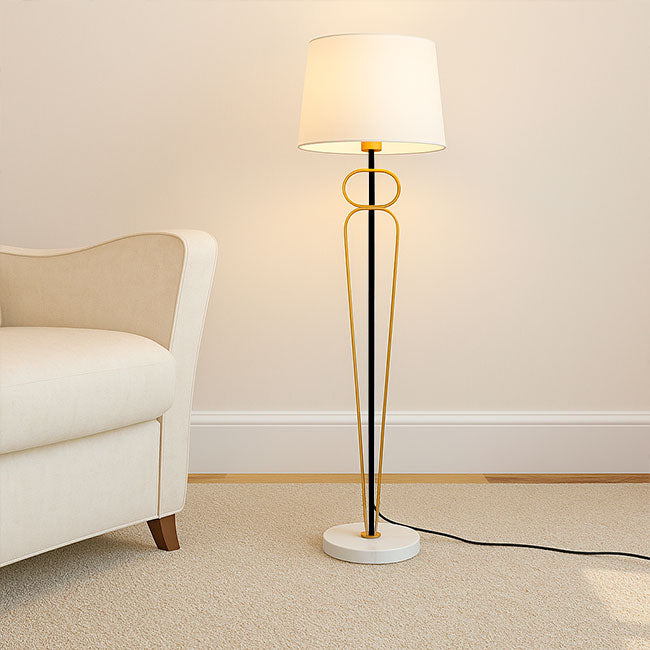 LÁMPARA DE PIE DAYAN GOLD AND BLACK LED - SIN FOCO