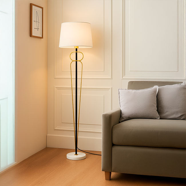 LÁMPARA DE PIE DAYAN GOLD AND BLACK LED - SIN FOCO