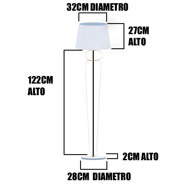 LÁMPARA DE PIE DAYAN GOLD AND BLACK LED