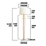 LÁMPARA DE PIE DAYAN GOLD AND BLACK LED - SIN FOCO