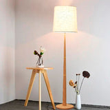 LÁMPARA DE PIE MACARENA WOOD LED + FOCO LED 12W LUZ CÁLIDA