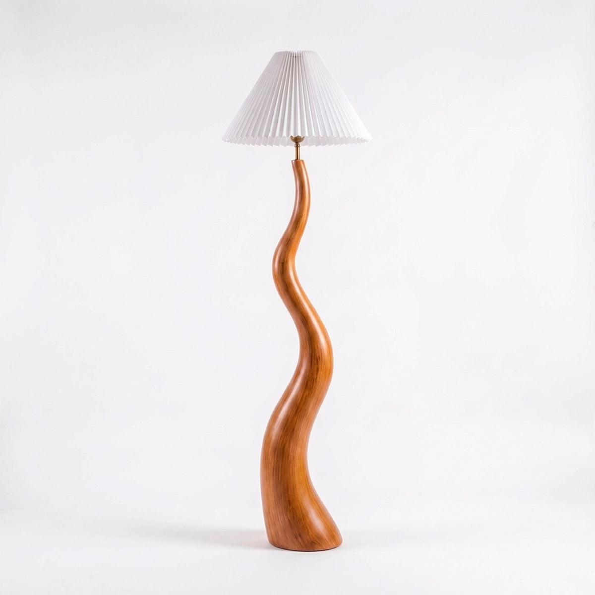 LÁMPARA DE PIE PREMIUM ESCULTÓRICA DUNA WOOD NATURAL - SIN FOCO