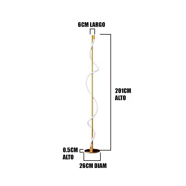 LÁMPARA DE PIE TILSA GOLD LED 55W TRICOLOR