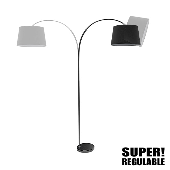 LÁMPARA DE PIE SOFIA BLACK LED - SIN FOCO