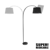 LÁMPARA DE PIE SOFIA BLACK LED - SIN FOCO