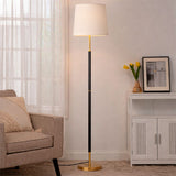 LÁMPARA DE PIE JESSICA GOLD AND DARK NOGAL - SIN FOCO