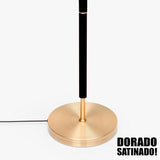 LÁMPARA DE PIE JESSICA GOLD AND DARK NOGAL - SIN FOCO