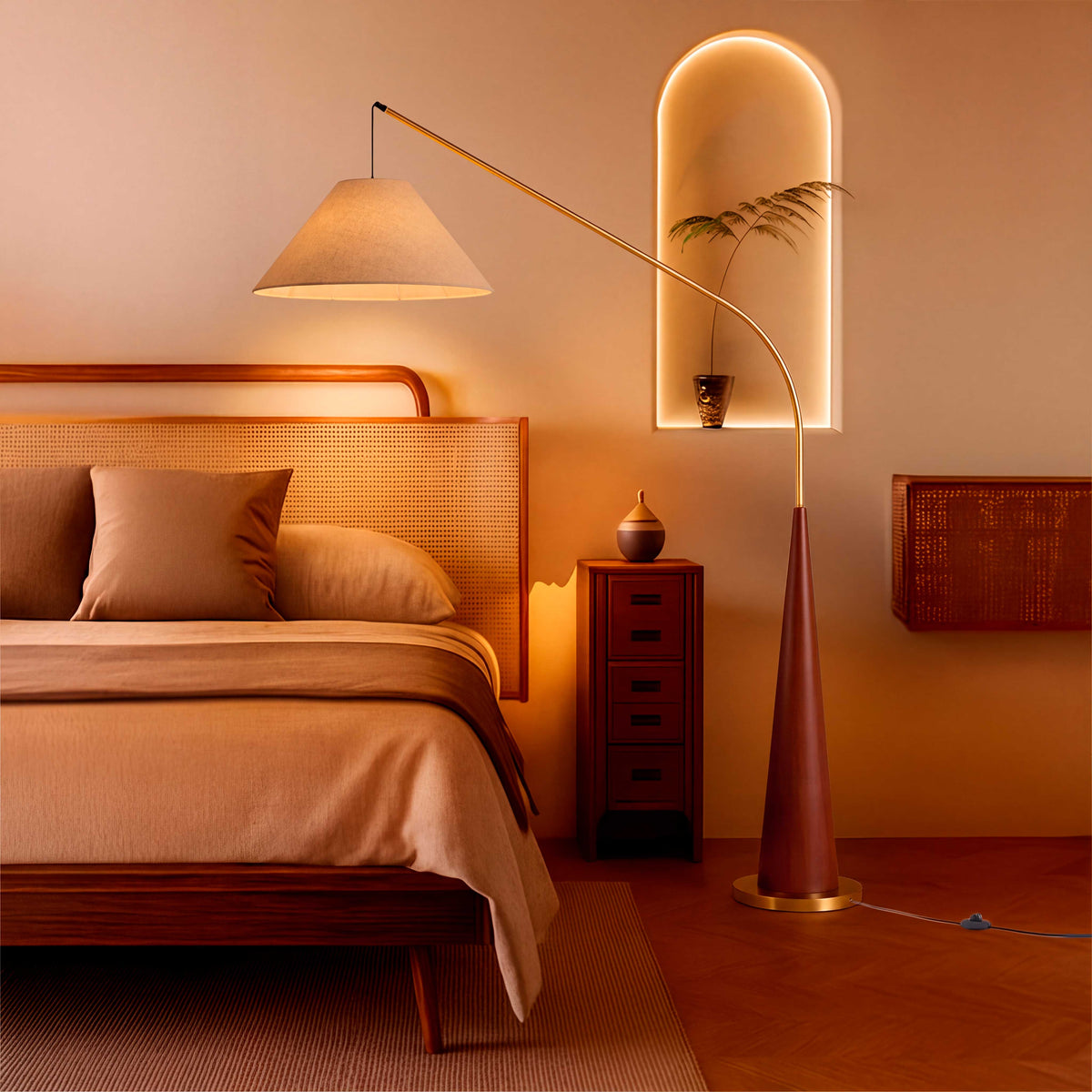 LÁMPARA DE PIE ZENITH WOOD LED