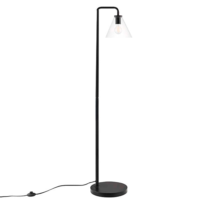 LÁMPARA DE PIE SALOMÉ GLASS BLACK - SIN FOCO