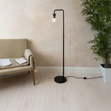 LÁMPARA DE PIE SALOMÉ GLASS BLACK - SIN FOCO