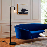 LÁMPARA DE PIE SALOMÉ GLASS BLACK - SIN FOCO