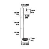 LÁMPARA DE PIE SALOMÉ GLASS BLACK - SIN FOCO