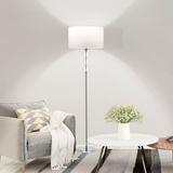 LÁMPARA DE PIE KRYSTAL LUX SILVER - SIN FOCO
