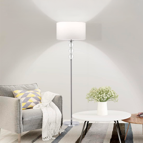 LÁMPARA DE PIE KRYSTAL LUX SILVER - SIN FOCO
