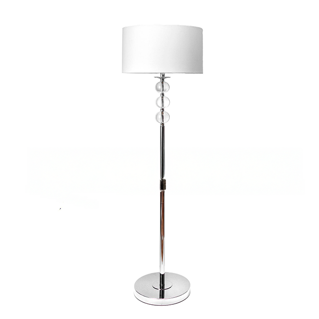 LÁMPARA DE PIE KRYSTAL LUX SILVER - SIN FOCO