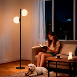 LÁMPARA DE PIE TRAZZO LUX BLACK - SIN FOCOS