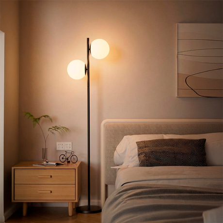 LÁMPARA DE PIE TRAZZO LUX BLACK - SIN FOCOS