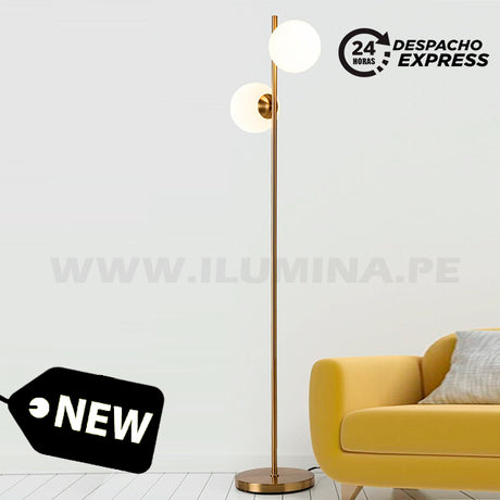 LÁMPARA DE PIE TRAZZO LUX GOLD LED