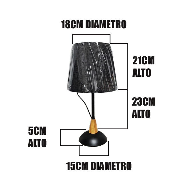 LÁMPARA DE MESA ISABELLA BLACK LED