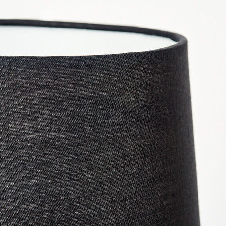 LÁMPARA DE MESA ISABELLA BLACK + FOCO LED 12W LUZ CÁLIDA