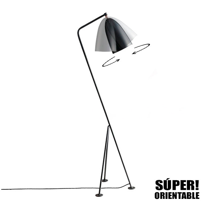 LÁMPARA DE PIE MINIMALISTA CARINA BLACK LED