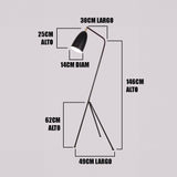 LÁMPARA DE PIE MINIMALISTA CARINA BLACK LED