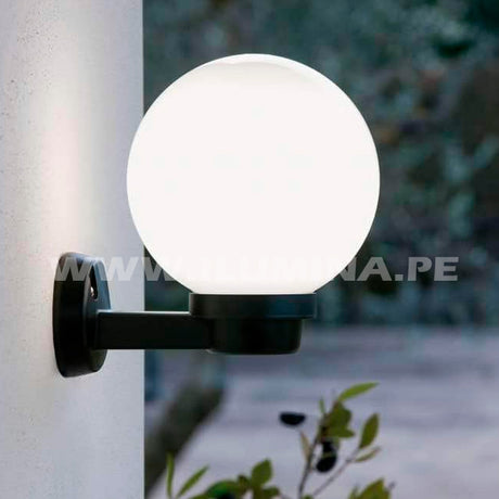 LÁMPARA DE EXTERIOR FAROLA LED + FOCO LED 12W  LUZ CÁLIDA