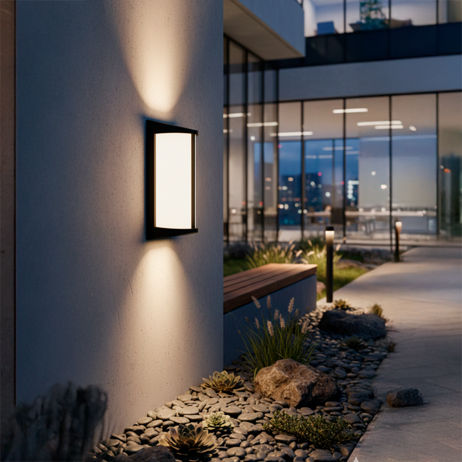 LÁMPARA DE EXTERIOR LED E27 FC811 BK