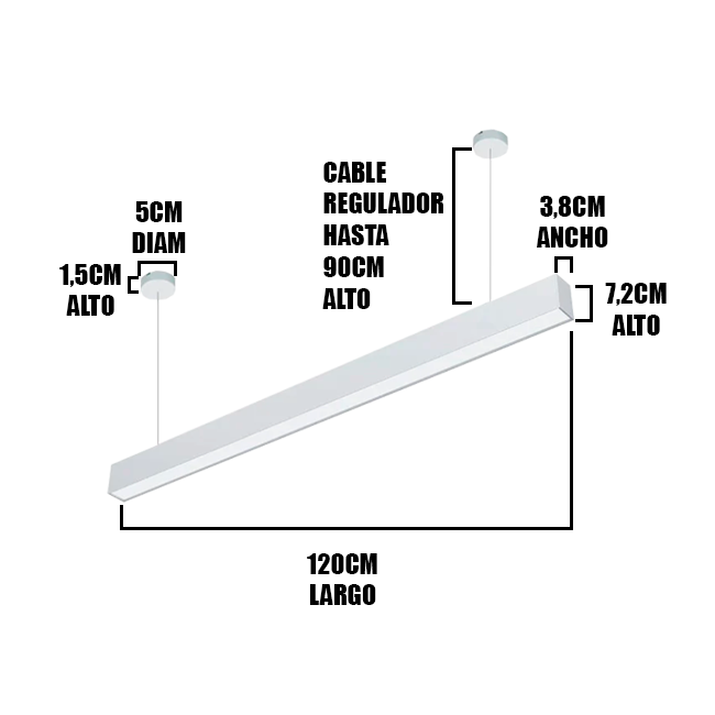 LÁMPARA COLGANTE TRICOLOR LETIZIA WHITE LED