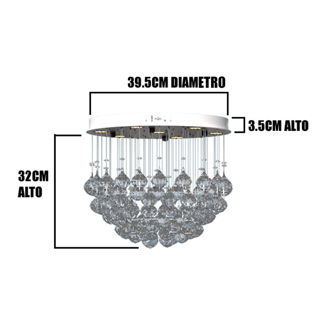 LÁMPARA COLGANTE KRYSTAL DAKOTA LED + CONTROL REMOTO