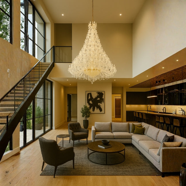 LÁMPARA COLGANTE KRYSTAL JANA + FOCO VELA E14 4W TRANSP LUZ CÁLIDA