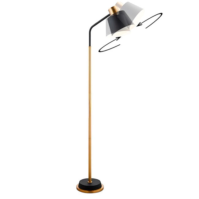 LÁMPARA DE PIE LUXIANA BLACK AND GOLD LED - SIN FOCO