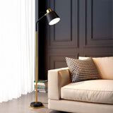 LÁMPARA DE PIE LUXIANA BLACK AND GOLD LED - SIN FOCO