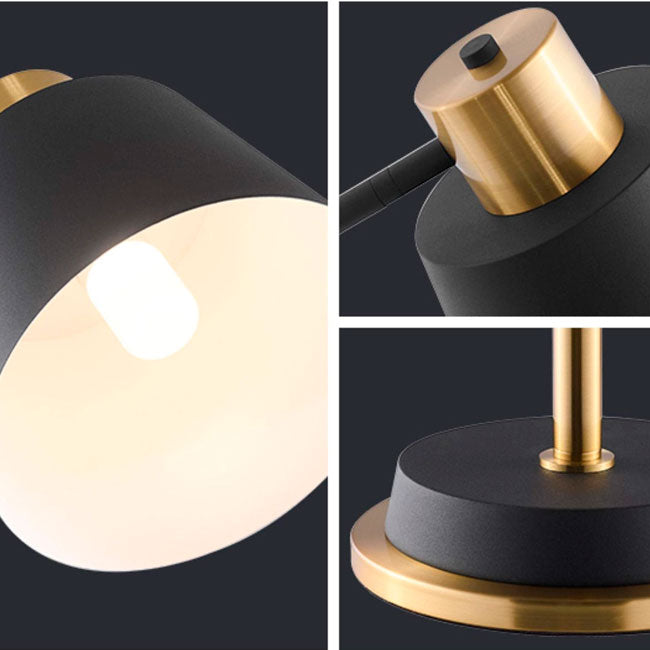 LÁMPARA DE PIE LUXIANA BLACK AND GOLD LED - SIN FOCO