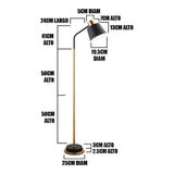 LÁMPARA DE PIE LUXIANA BLACK AND GOLD LED - SIN FOCO