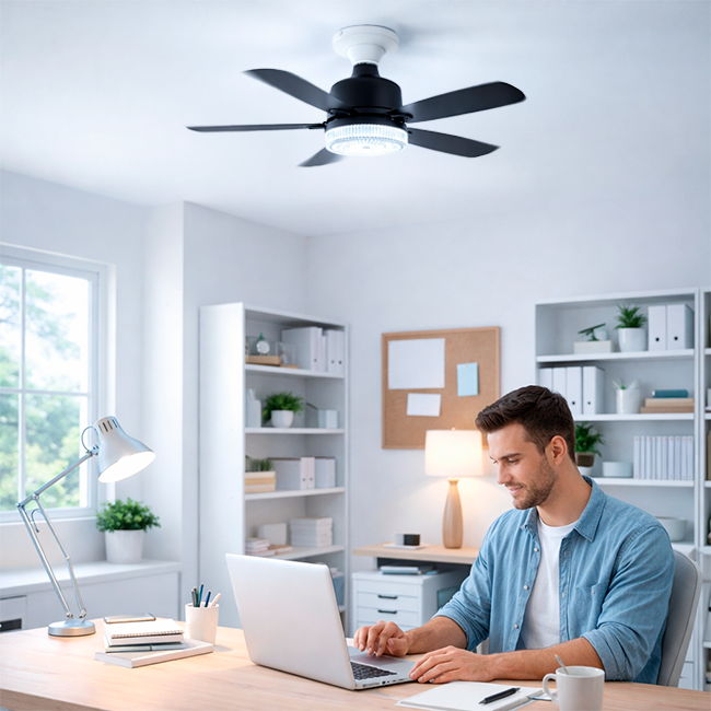 FOCO VENTILADOR LED AIR-5 MASTER COOL BLACK 18W + CONTROL REMOTO