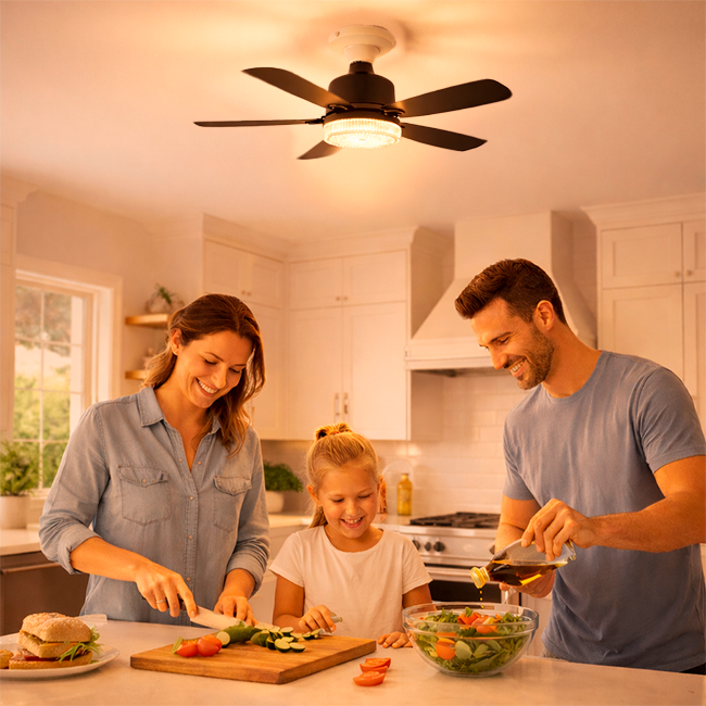 FOCO VENTILADOR LED AIR-5 MASTER COOL BLACK 18W + CONTROL REMOTO