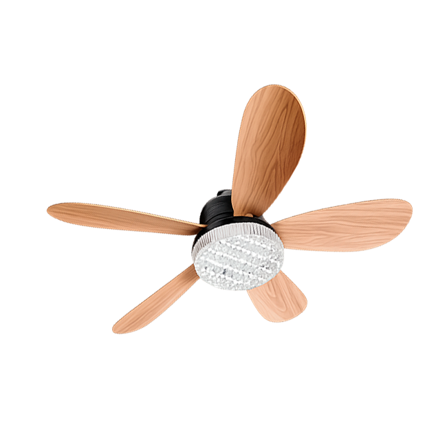 FOCO VENTILADOR LED AIR-5 MASTER COOL BLACK AND WOOD 18W + CONTROL REMOTO