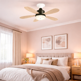 FOCO VENTILADOR LED AIR-5 MASTER COOL BLACK AND WOOD 18W + CONTROL REMOTO