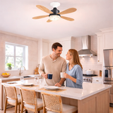 FOCO VENTILADOR LED AIR-5 MASTER COOL BLACK AND WOOD 18W + CONTROL REMOTO